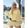 Robe légère transparente jaune THELMA
