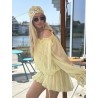 Robe légère transparente jaune THELMA