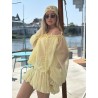 Robe légère transparente jaune THELMA