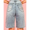 Short long denim jean LEONCE
