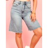 Short long denim jean LEONCE