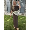 Robe longue à ceinture choco SANABA