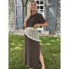 Robe longue à ceinture choco SANABA