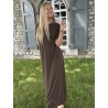 Robe longue à ceinture choco SANABA