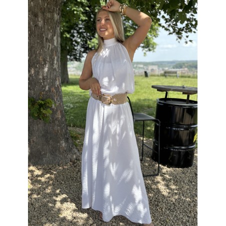 Jupe légère taille élastique blanche ANEMONE