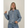Veste denim à boutons décoratifs jean TAMARA
