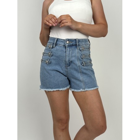Short denim à boutons décoratifs jean MOLLY