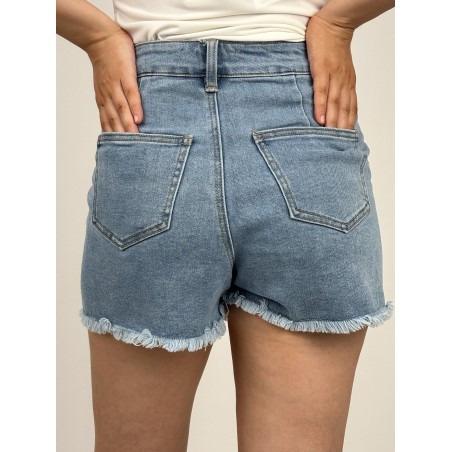 Short denim à boutons décoratifs jean MOLLY