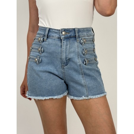 Short denim à boutons décoratifs jean MOLLY