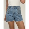 Short denim à boutons décoratifs jean MOLLY