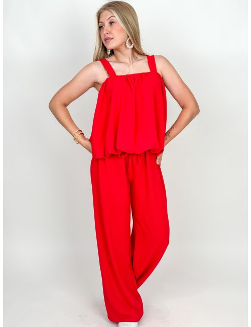 Ensemble léger ample rouge MANUELLA