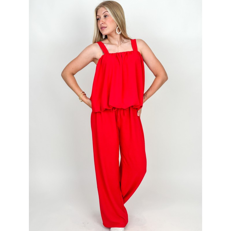 Ensemble léger ample rouge MANUELLA