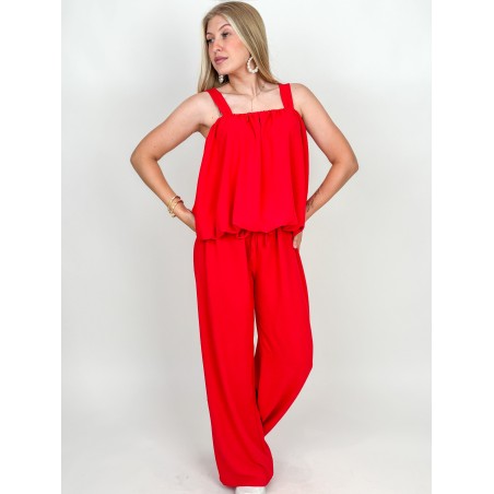 Ensemble léger ample rouge MANUELLA