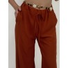 Pantalon fluide et large brique Zoe