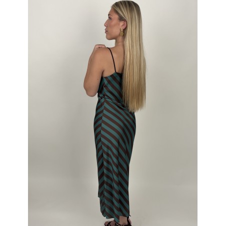 Robe lignée à décolleté ottanio CASSANDRA