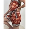 Ensemble short imprimé bohème brique VANESSA