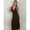 Robe longue décolleté choco LILY
