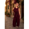 Ensemble long bohème à noeud bordeaux CHARLOTTE