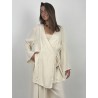 Ensemble léger long à nouer beige Marcy