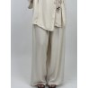 Ensemble léger long à nouer beige Marcy