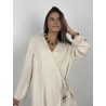 Ensemble léger long à nouer beige Marcy