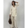 Ensemble léger long à nouer beige Marcy