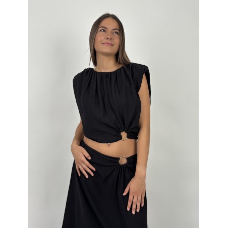 Ensemble ample chic noir Sylvie