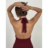 Robe courte décolletée bordeaux Wenda