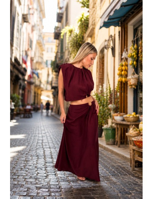 Ensemble ample chic bordeaux Sylvie