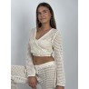 Ensemble en maille ajourée beige Madison