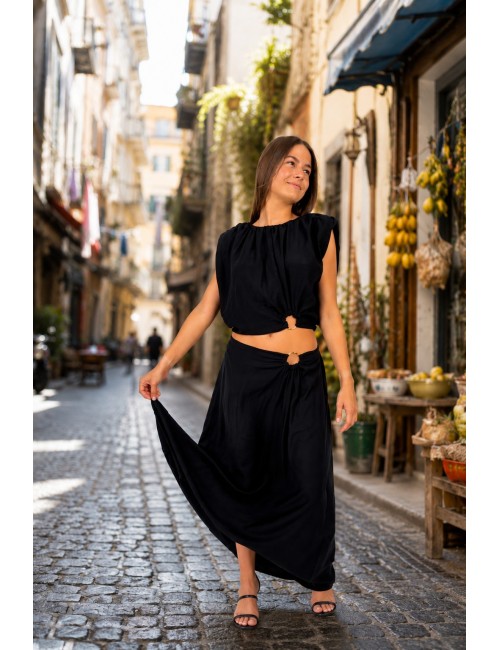 Ensemble ample chic noir Sylvie