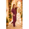 Chemise légère à pois blanc bordeaux STEPHANIE