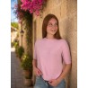 Pull en maille léger doux rose GIGI
