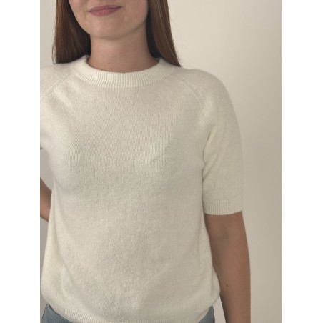 Pull en maille léger doux blanc GIGI