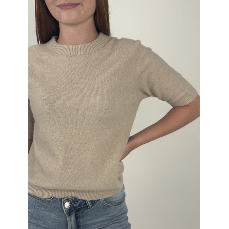 Pull en maille léger doux beige GIGI
