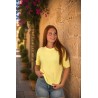 Pull en maille léger doux jaune GIGI