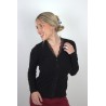 Gilet doux à dentelles noir GABRIELA