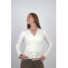 Gilet doux à dentelles blanc GABRIELA