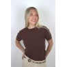 Pull léger en laine douce choco CELIA