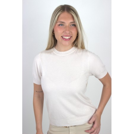 Pull léger en laine douce blanc CELIA