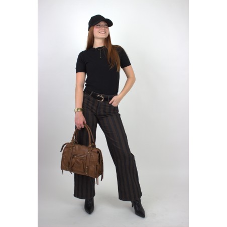 Pull léger en laine douce noir CELIA