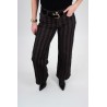 Pantalon large rayé choco AZARIA