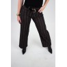 Pantalon large rayé choco AZARIA