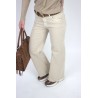 Pantalon ample denim beige JODIE