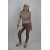 Pull long en maille fine beige GALIA