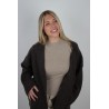 Gilet en maille douce confortable choco JULIETTE