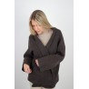 Gilet en maille douce confortable choco JULIETTE