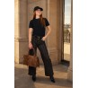 Pantalon large rayé choco AZARIA