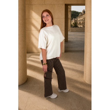 Pull long en laine épaisse blanc AUDREY
