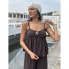 Top léger décolleté à étoile choco Brooke